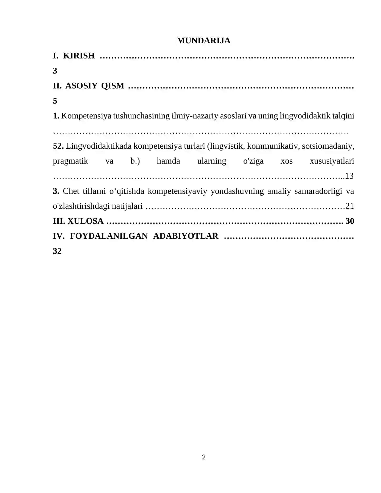 Kompetensiya tushunchasi va uning lingvodidaktik talqini: nazariy asoslar, turlari va chet tillarni o‘qitishdagi kompetensiyaviy yondashuvning samaradorligi 2