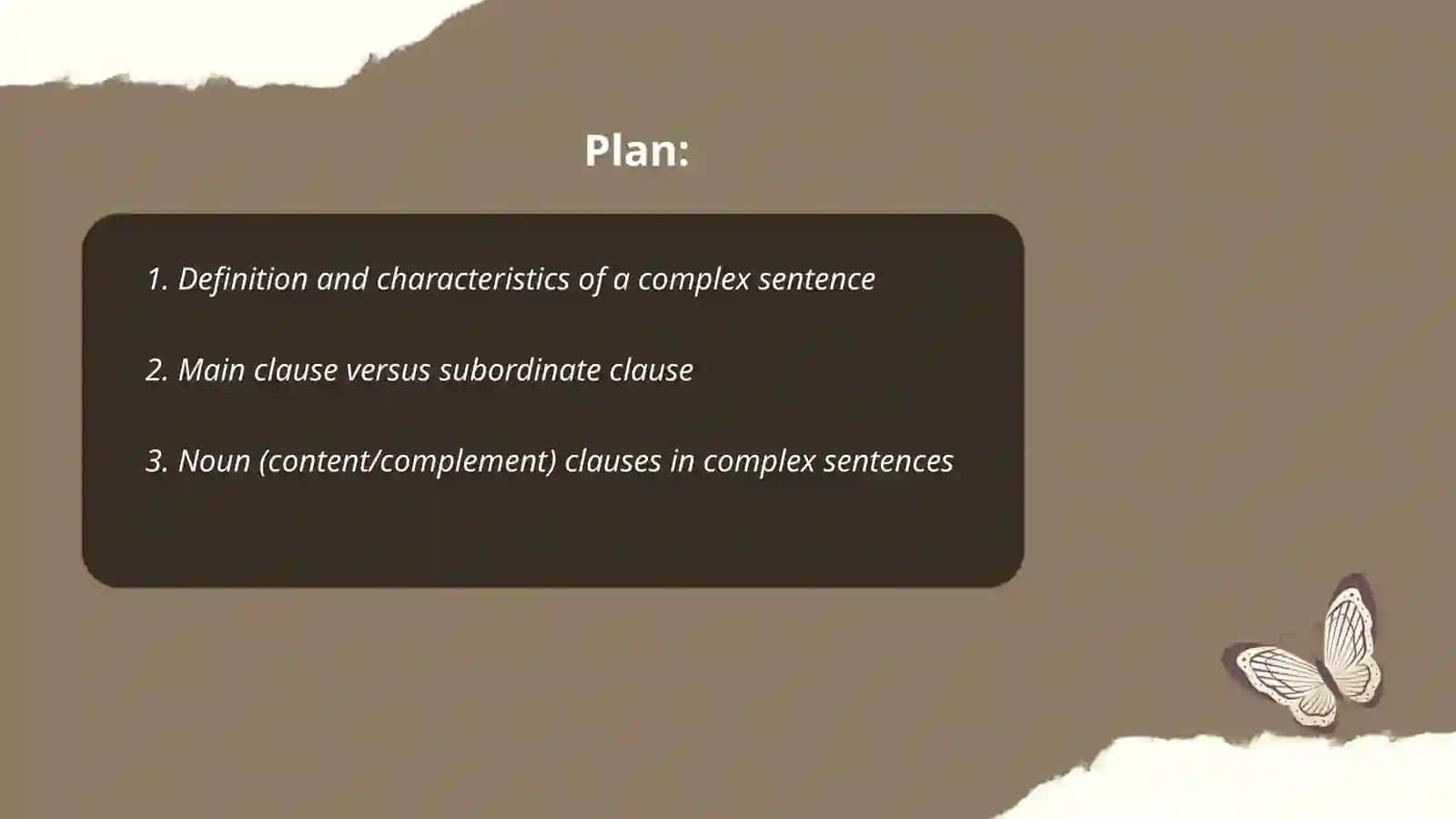 Mavzu: Complex sentence 2