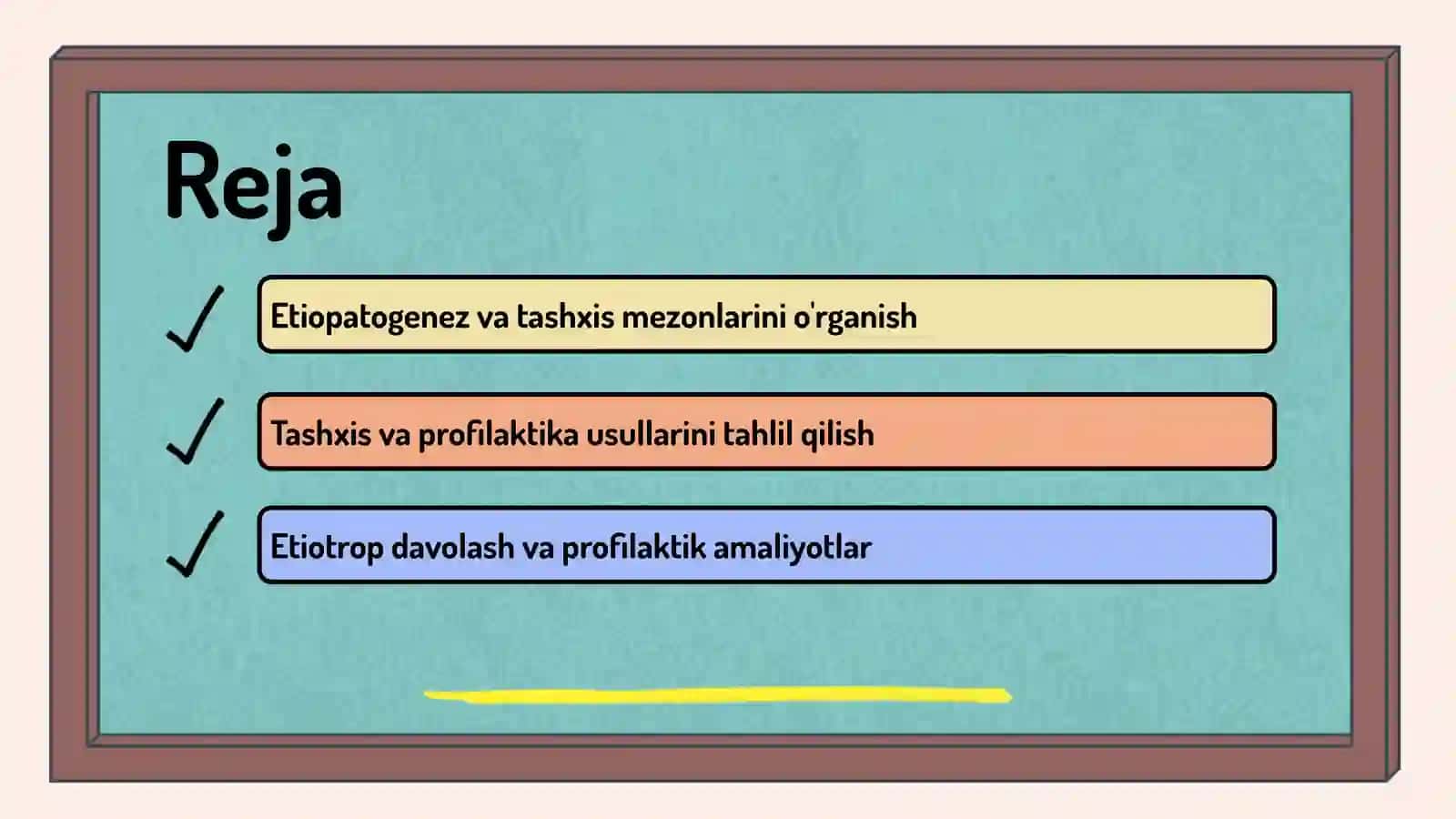 Yara kasalligi. Etiopatogenez, tasnifi, tashxis mezonlari, etiotrop davosi, profilaktikasi 2
