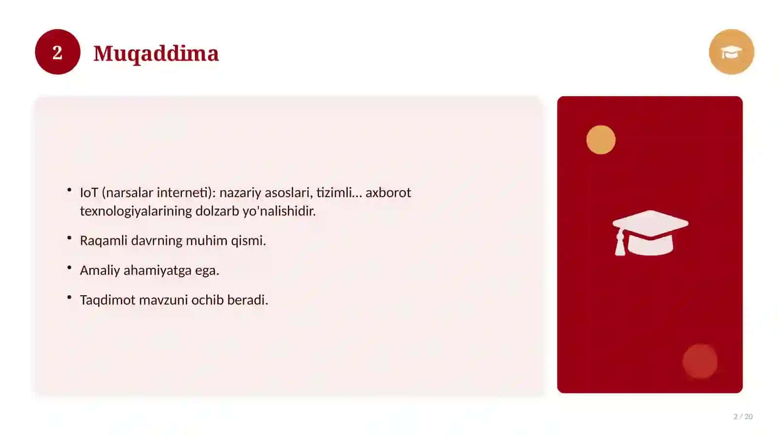 IoT (narsalar interneti): nazariy asoslari, tizimli yondashuvda (Kurs ishi) 2