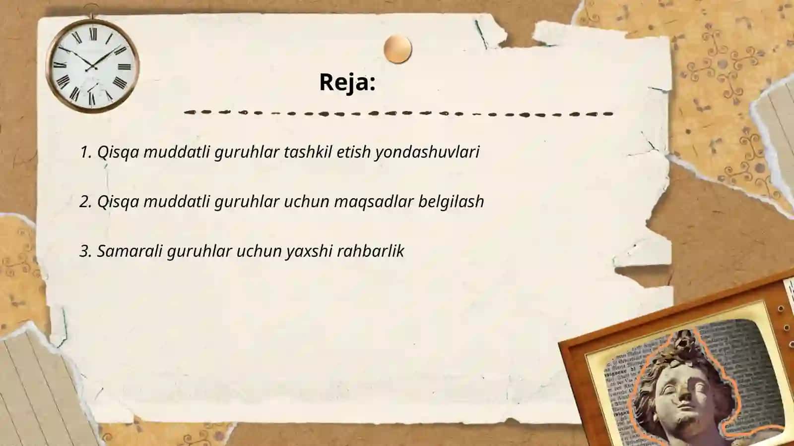 Qisqa muddatli guruhlar faolyati 2