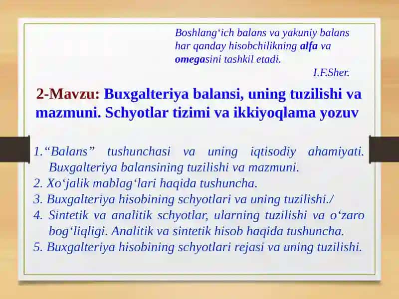 MOLIYAVIY HISOBGA KIRISH 2