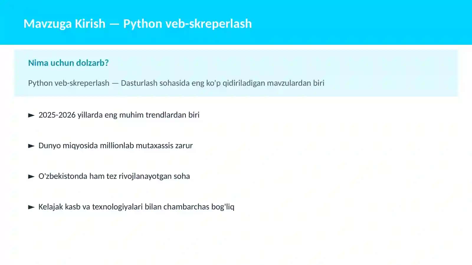 DASTURLASH | PYTHON DASTURLASH 2