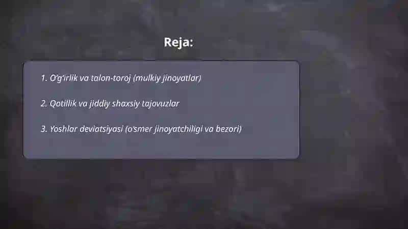 Deviant xulq atvor turlari 2