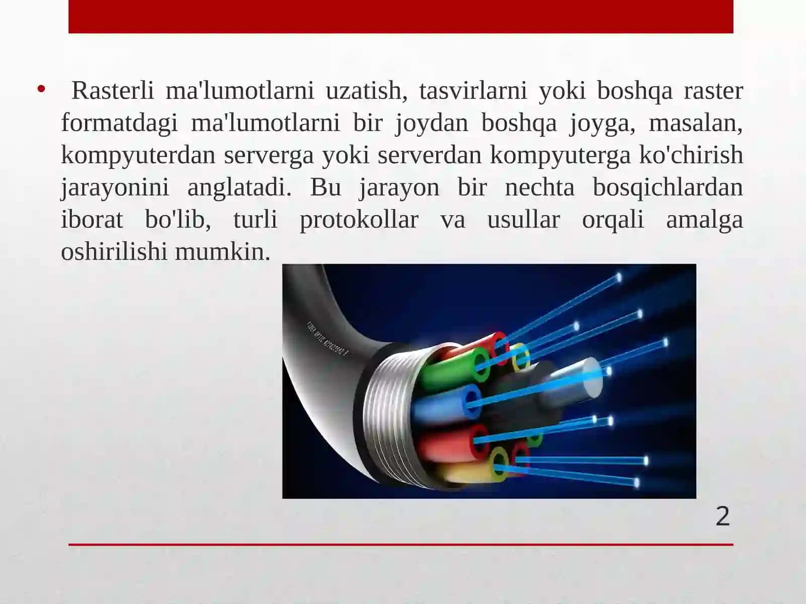 "RASTER MA’LUMOTLARNI UZATISH" 2