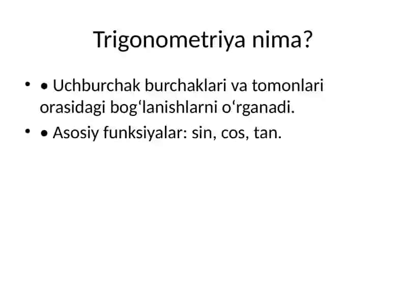 Trigonometriya 2