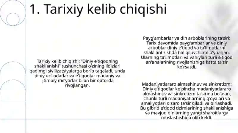 Diniy E'Tiqodning Shakllanishi 2