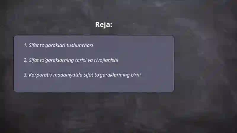 Sifat to'garaklari 2