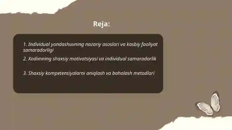 Individual yondashuvning nazariy asoslari va kasbiy faoliyat samaradorligi 2