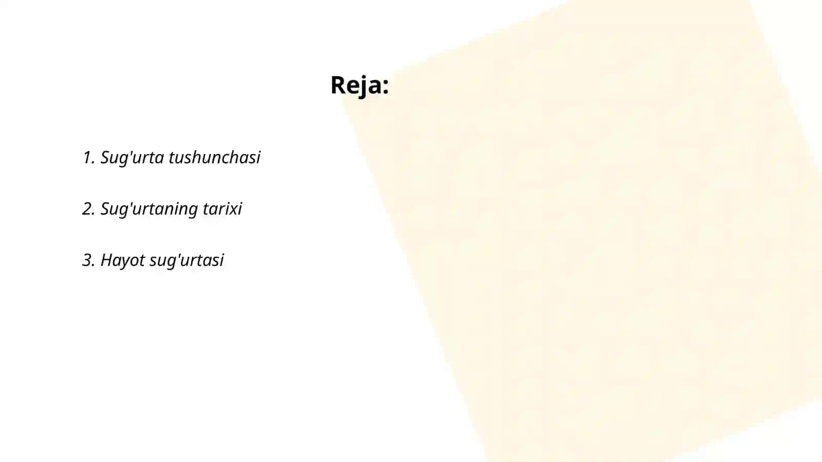 Suĝurta va uning turlari 2