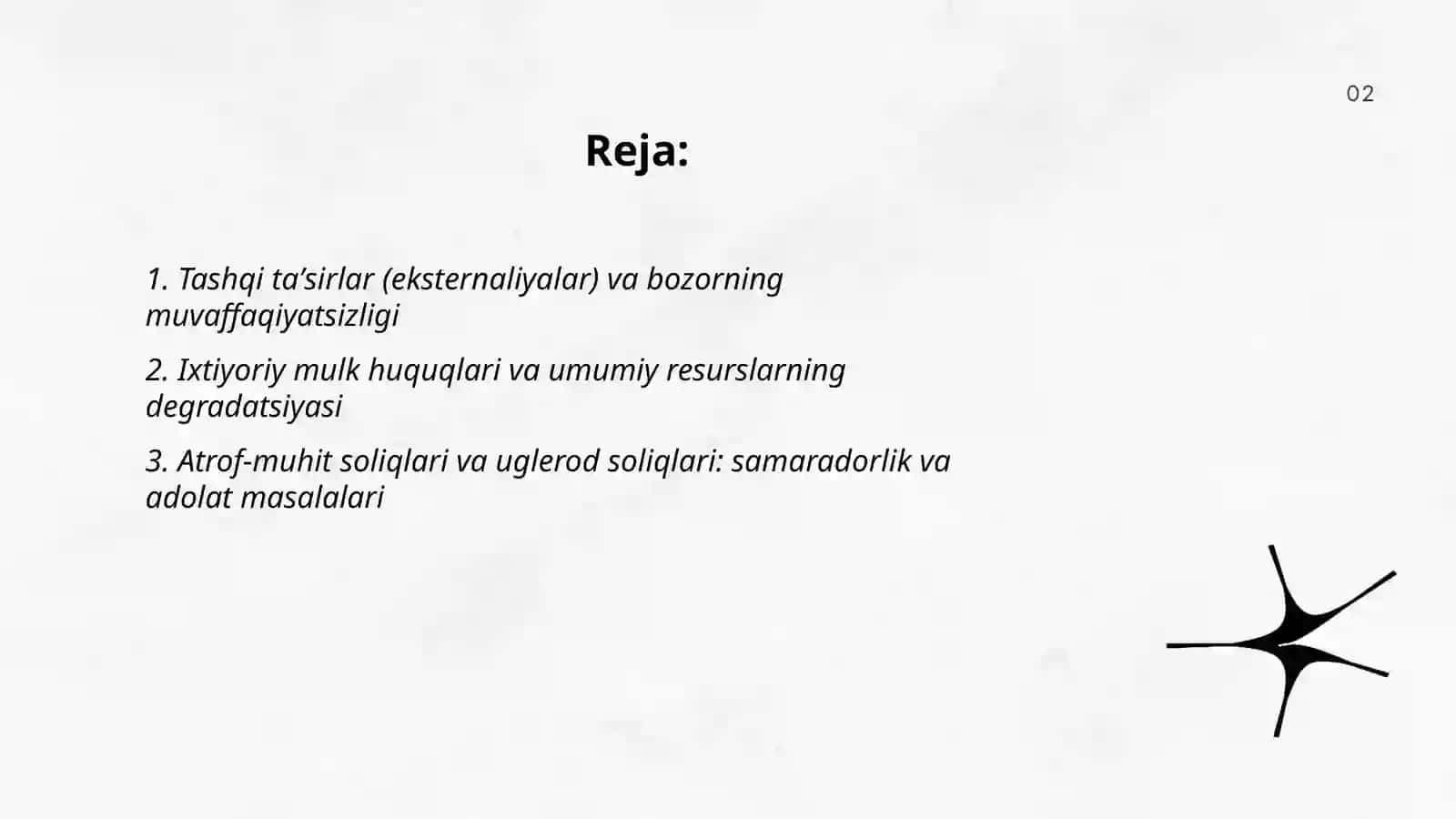 Bozor mexanizmlarini va atrof-muhit o'rtasidagi o'zaro qarama qarshliklari 2