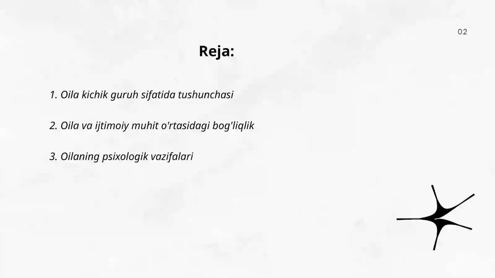 Oilani kichik guruh sifatida tushunchasi 2