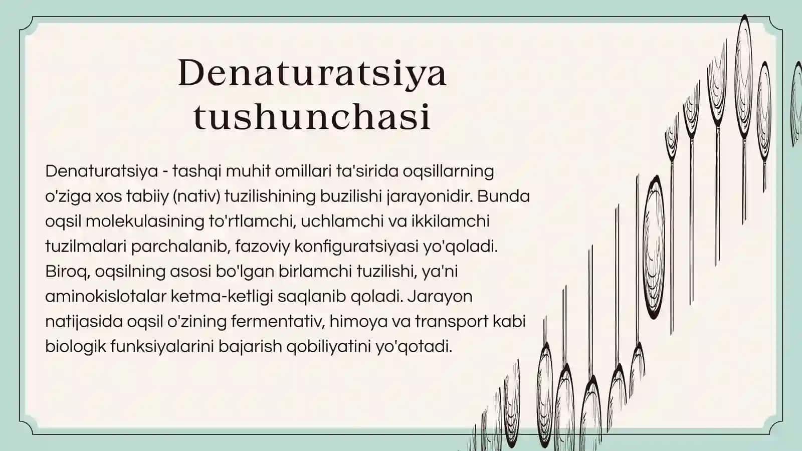 Denaturatsiya tushunchasi 2