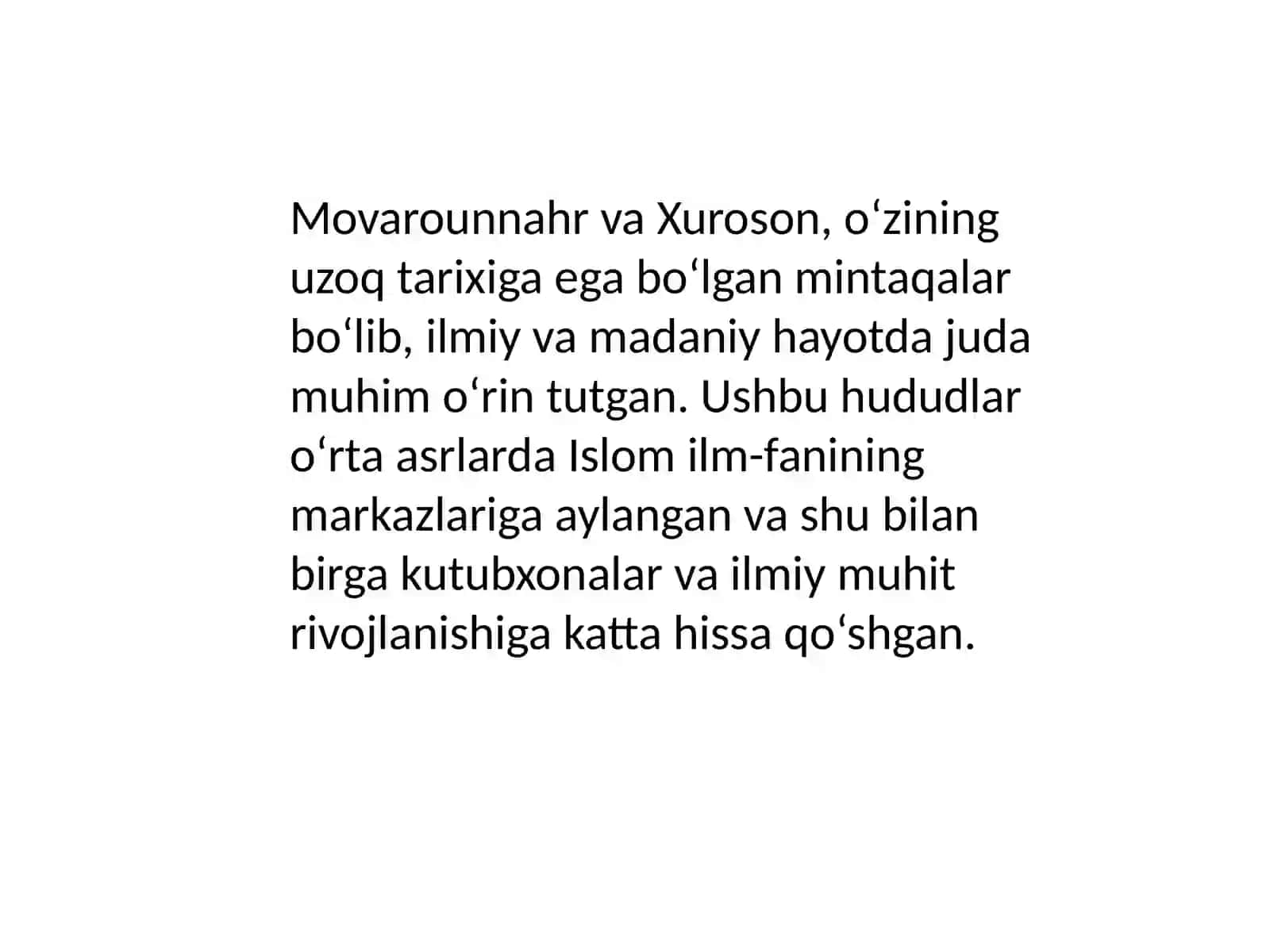 Movarounnahr va Xuroson 2