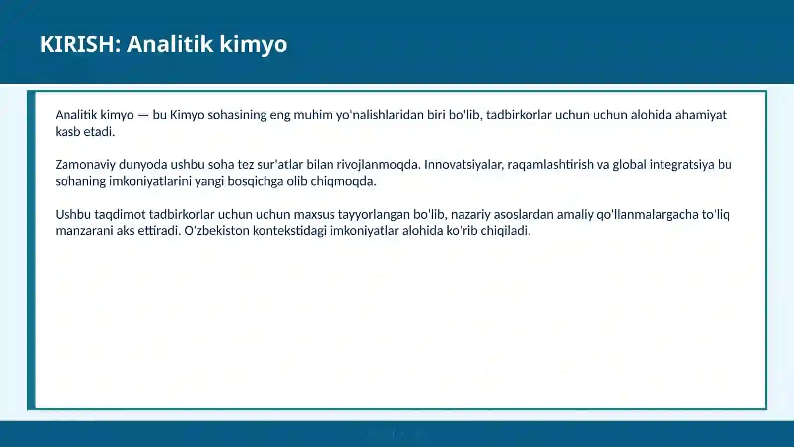 Analitik kimyo 2