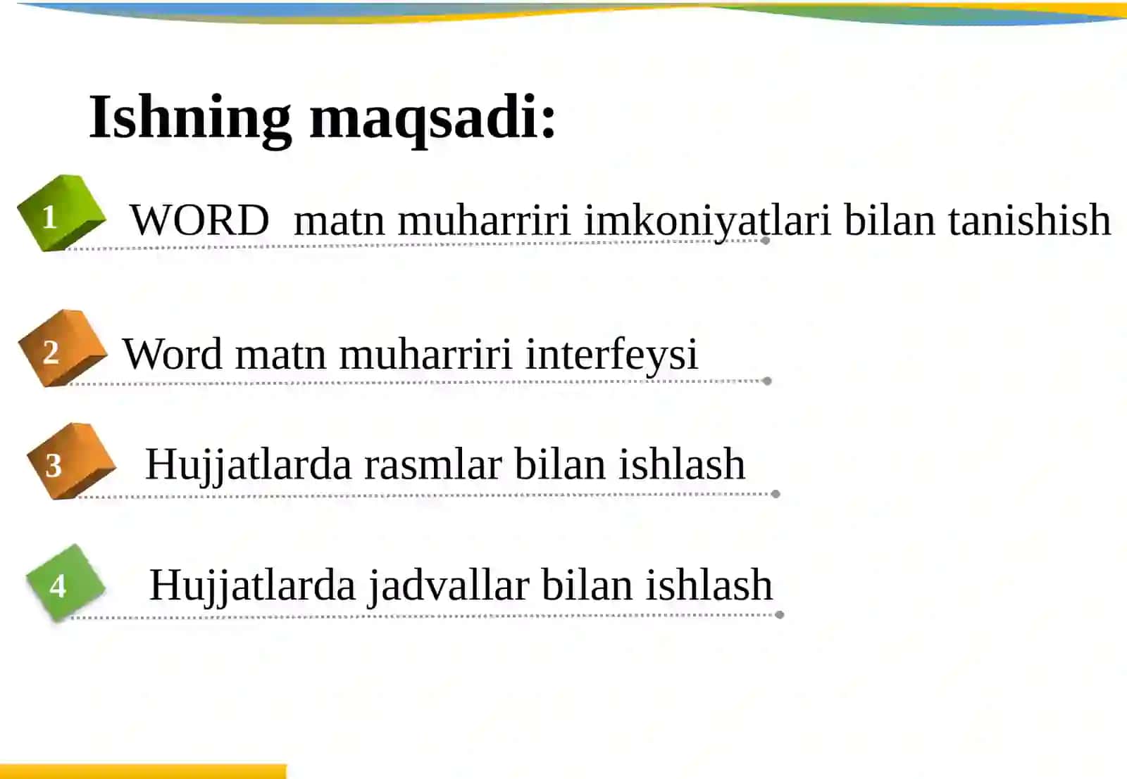 Zamonaviy matn muharrirlari. Word matn prosessori. Matnli hujjat muharrirlari, ularning vazifalari va imkoniyatlari 2