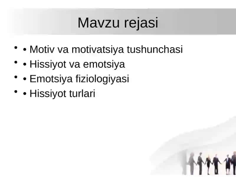 Motiv, Motivatsiya va Hissiyotning Namoyon Bo‘lishi 2