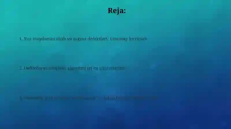 YUz jag soxasi orttirilgan va tugma nuksonlari 2