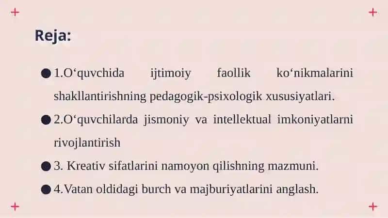 O‘quvchida ijtimoiy faollik ko‘nikmalarini shakllantirishning pedagogik-psixologik xususiyatlari 2