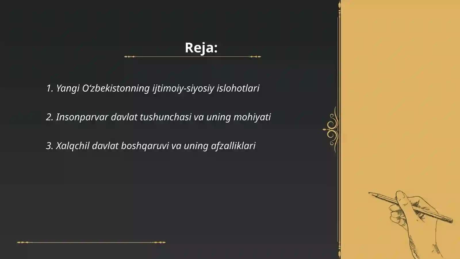 Yangi Oʻzbekistonda xalqchil va insonparvar davlat qurishning ijtimoiy siyosiy ahamiyati 2