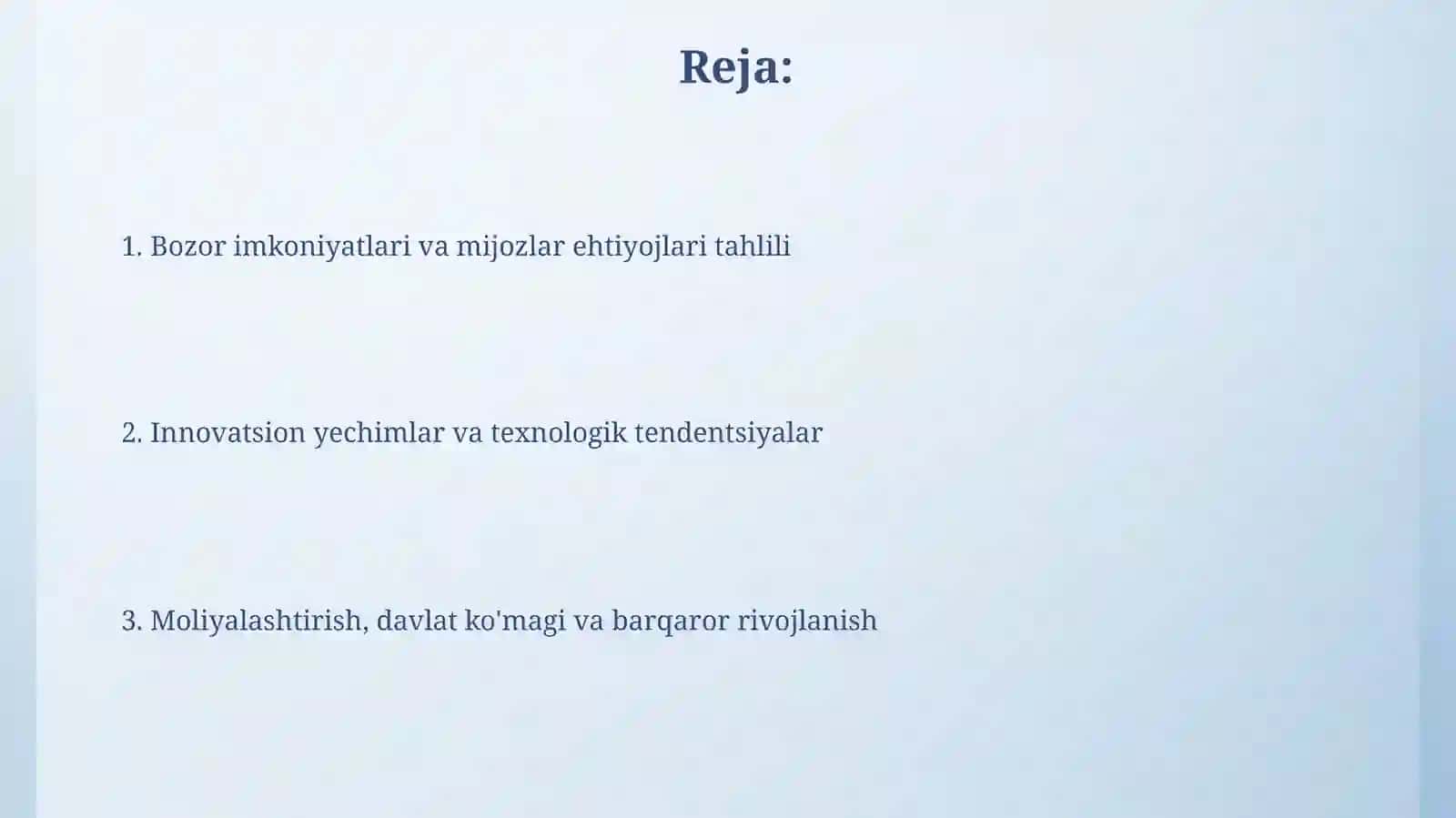 Transport xizmatlarida tadbirkorlik faoliyatini rivojlantirish imkoniyatlari 2