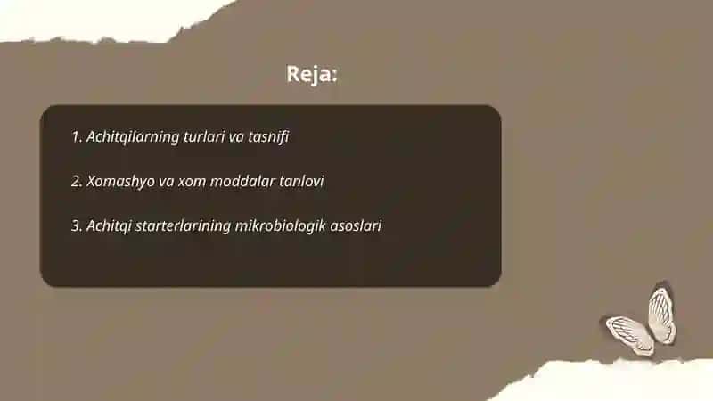 Achitqilarni tayyorlash texnalogiyasi 2