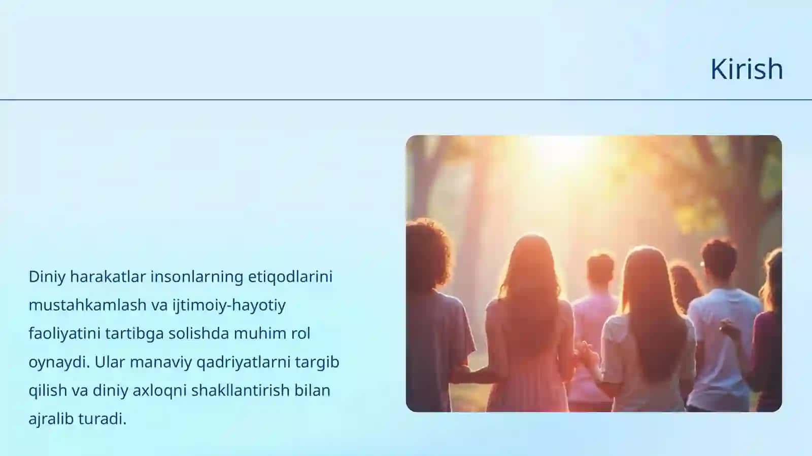 Diniy harakatlar va ularning jamiyatdagi roli 2