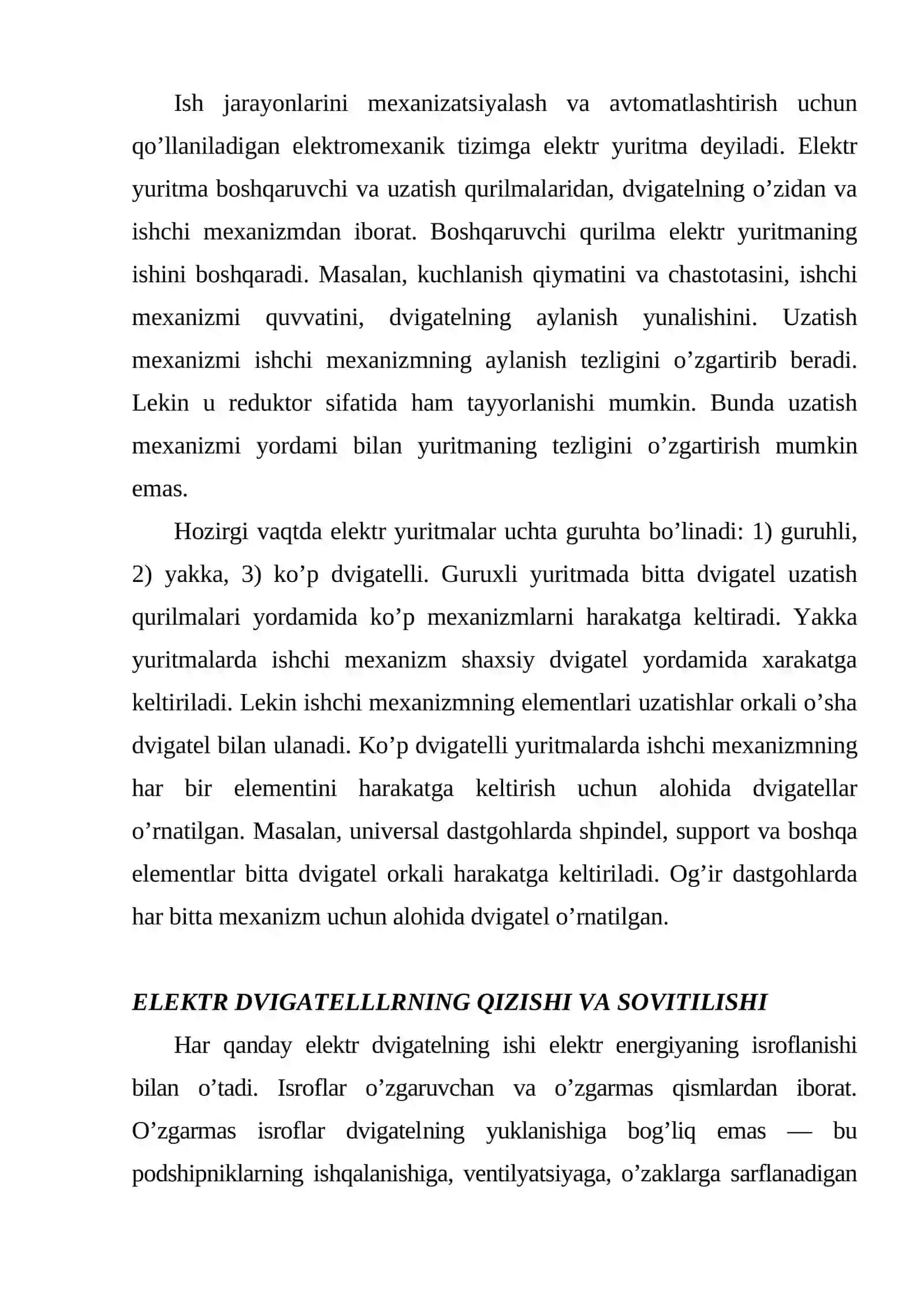 Elektr yuritma va boshqarish apparaturasi 2