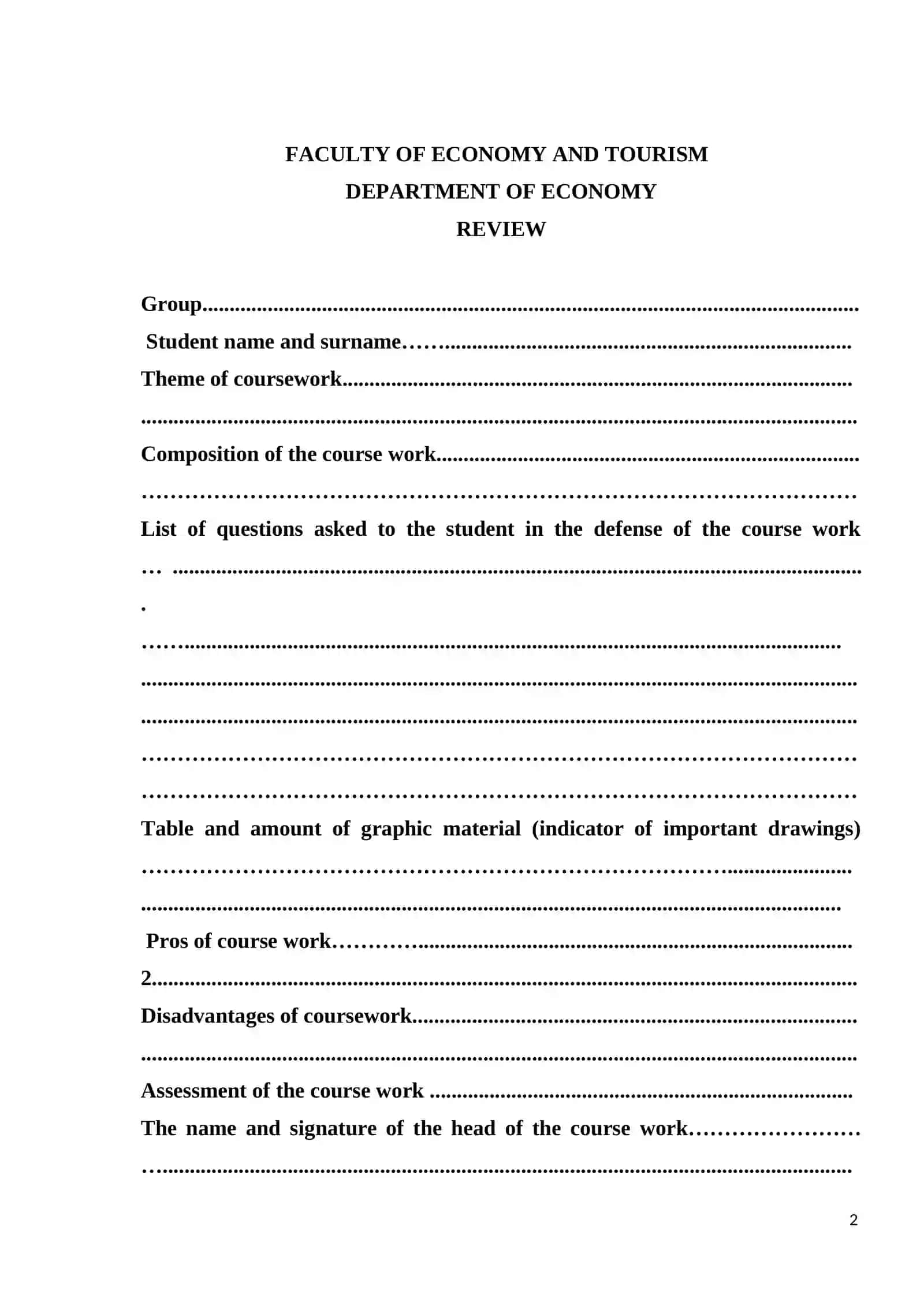 Global Economical Development 2