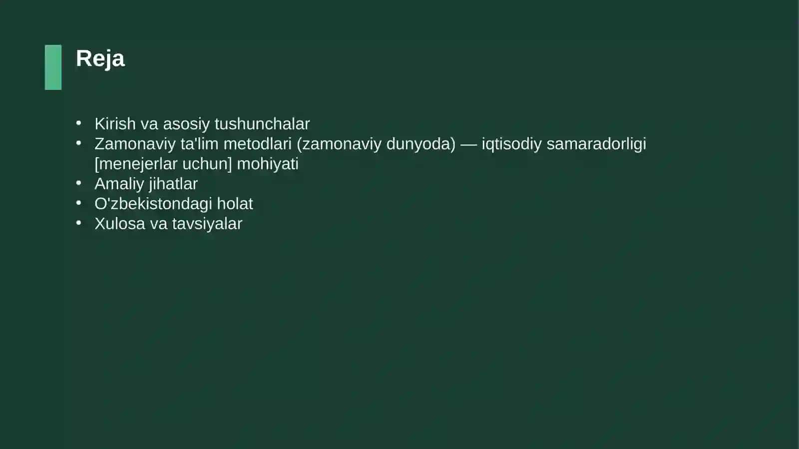 Zamonaviy ta'lim metodlari (zamonaviy dunyoda) — iqtisodiy samaradorligi [menejerlar uchun] 2