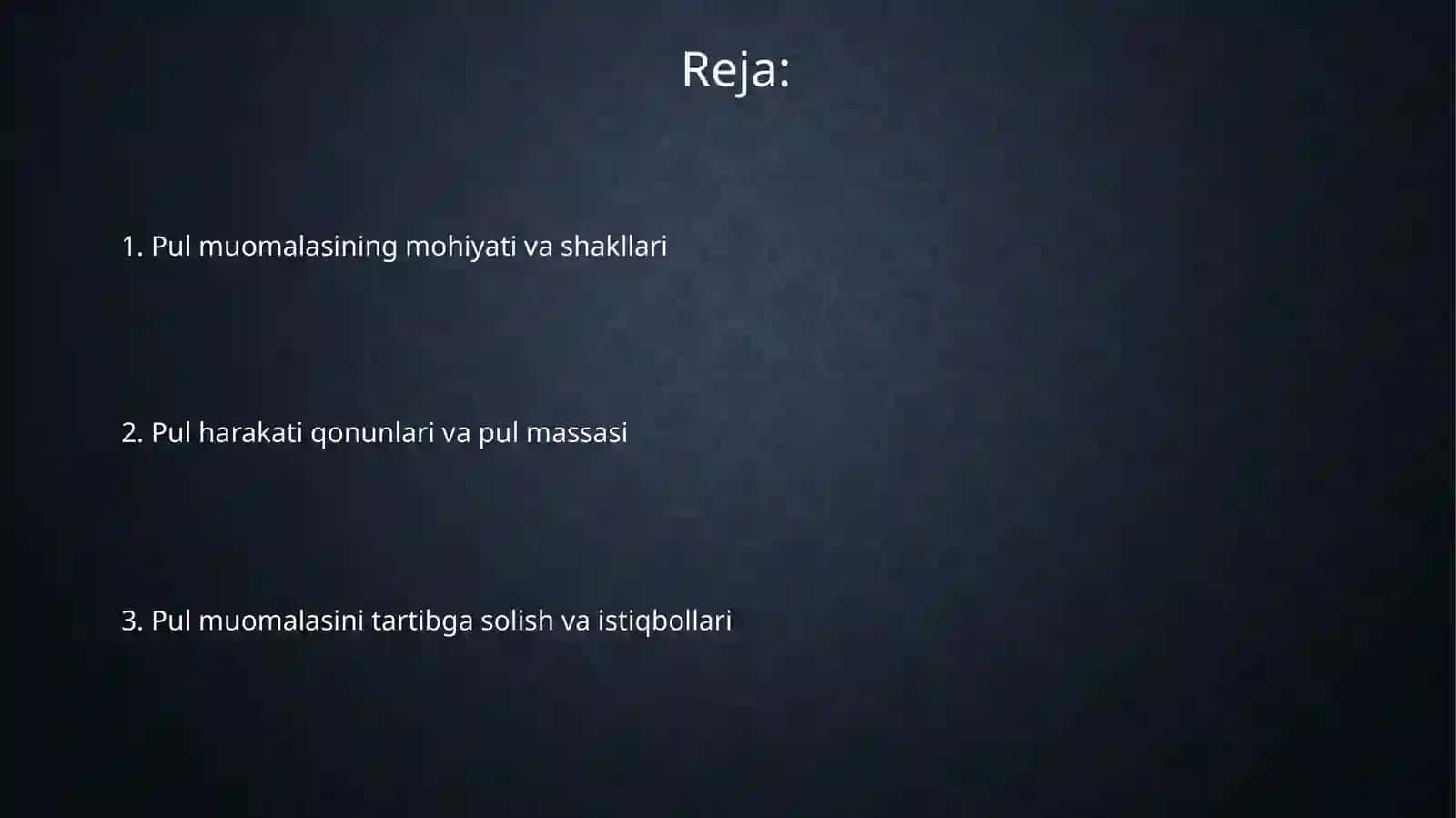 Pul muomalasi va uning amal gilish gonunivatlari 2