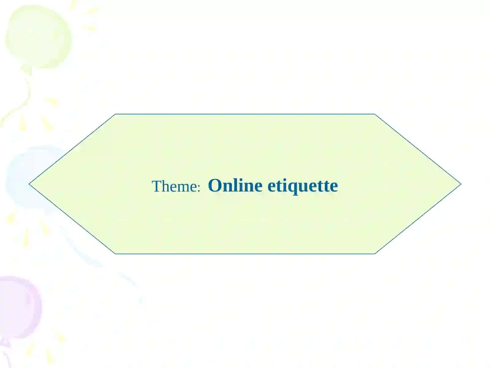 Online etiquette 2