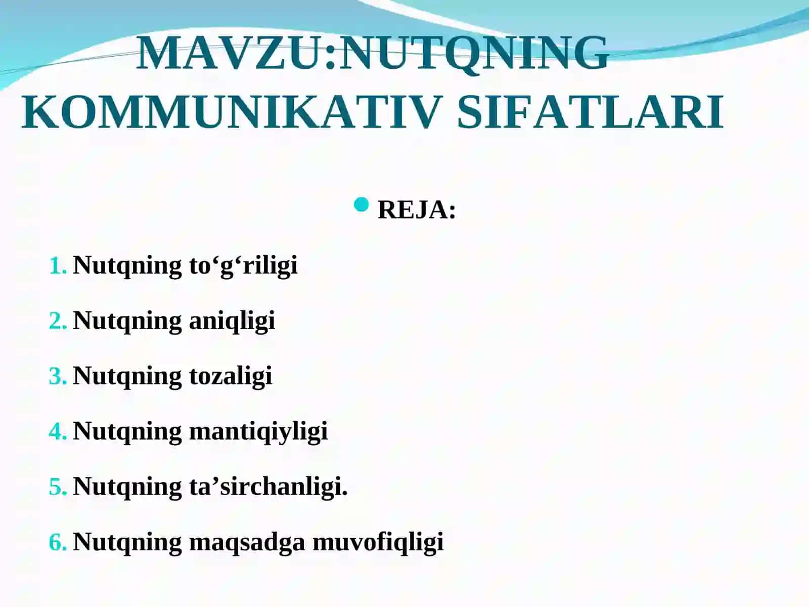 “O`QITUVCHI NUTQ MADANIYATI” FANIDAN TAYYORLAGAN MUSTAQIL ISHI 2