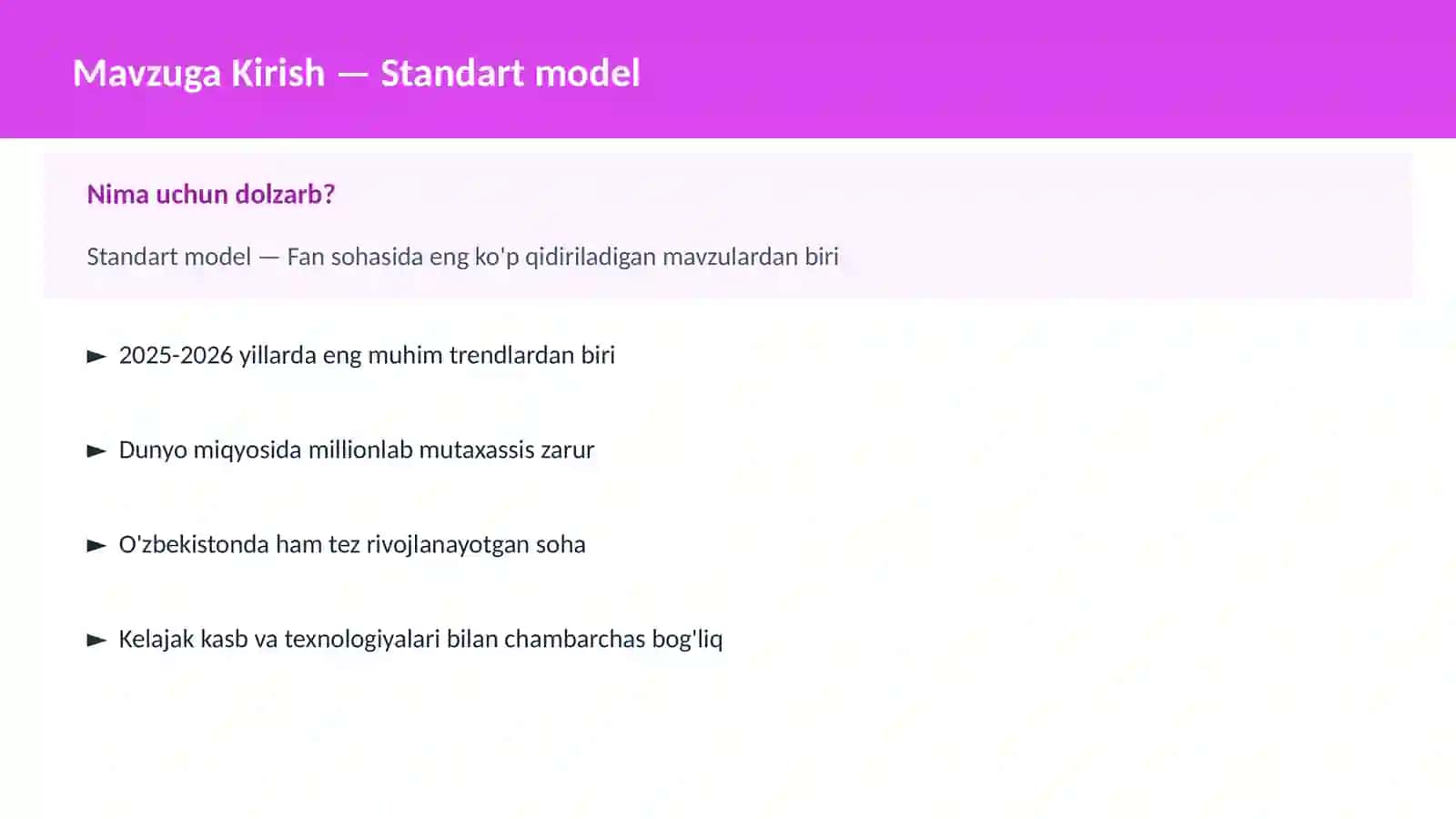 Standart model 2