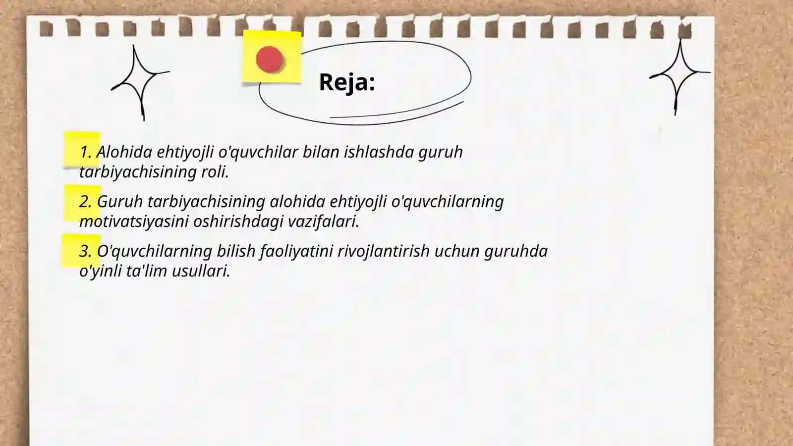 Alohida ehtiyojli o'quvchilarning bilish faoliyati taraqqiy etishda guruh tarbiyachisining vazifasi 2