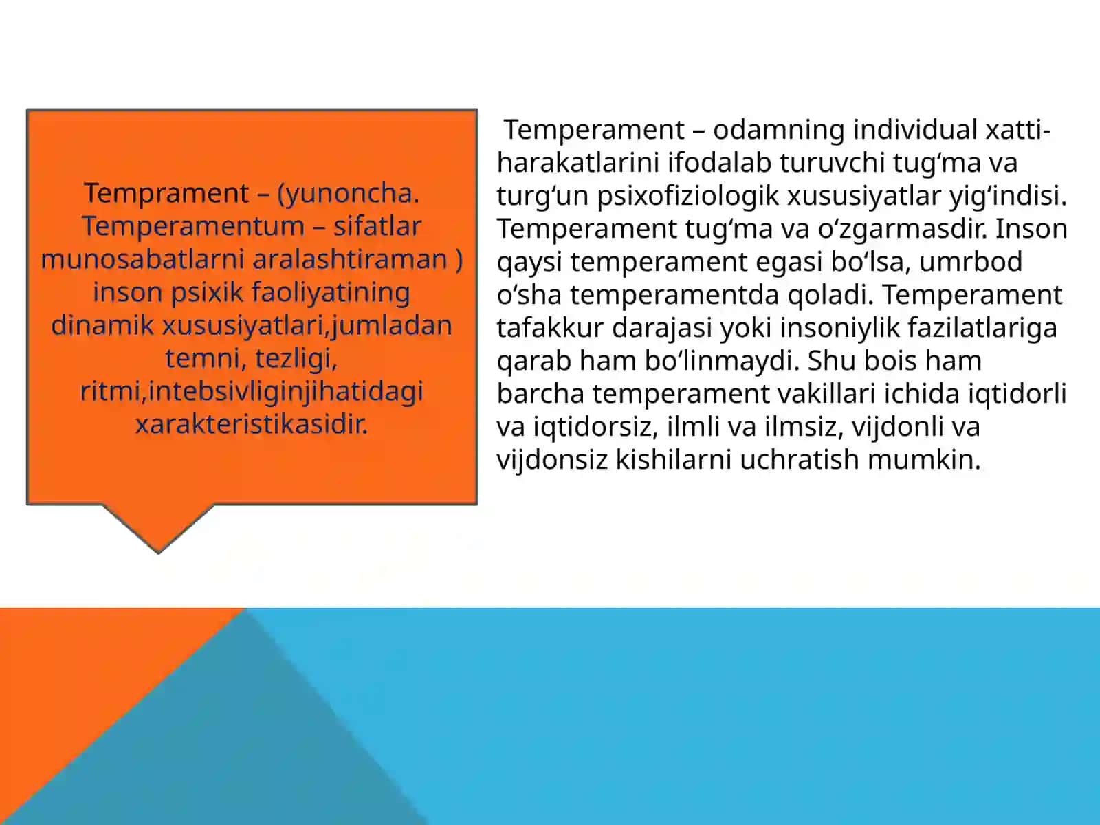 Teprament – shaxs tuzilmasi sifatida 2