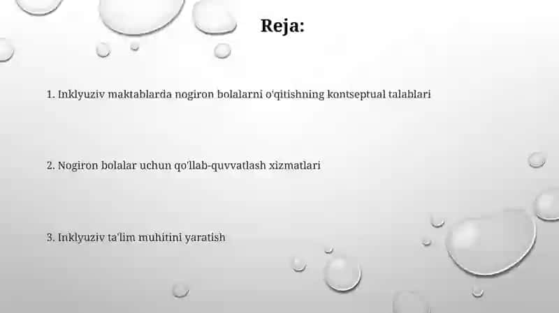 Inklyuziv maktablarda o'qitishning kontseptual talablari 2