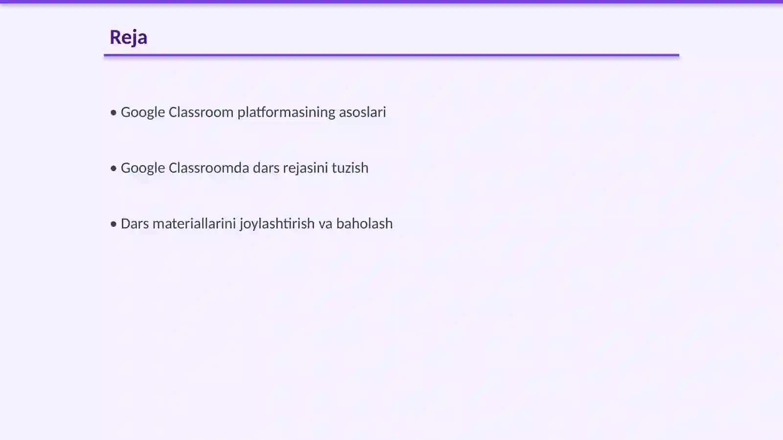 Google Classroom platformasida dars tashkil etish 2