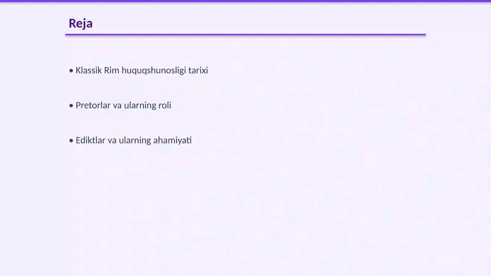Klassik Rim huquqi: Pretorlar ediktlari va huquqshunoslar faoliyatining o‘rni 2