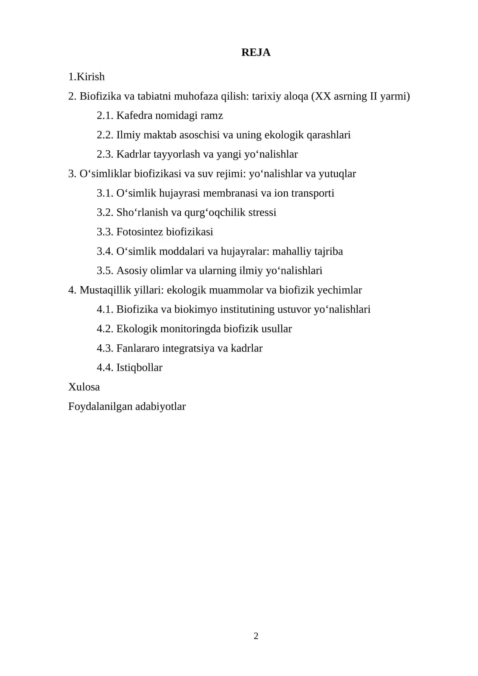 Oʻzbekistonda biofizik tadqiqotlarning rivojlanishi 2