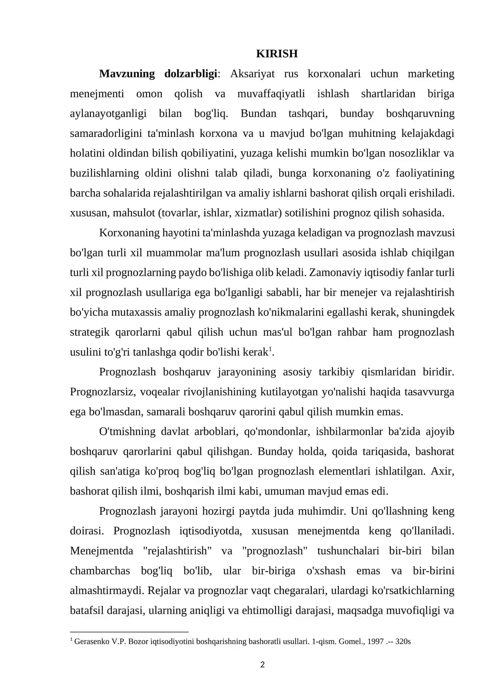 PRAGNOZLASH VA REJALASHTIRISHNING MOHIYATI MAQSADLARI VA AHAMIYATI 2