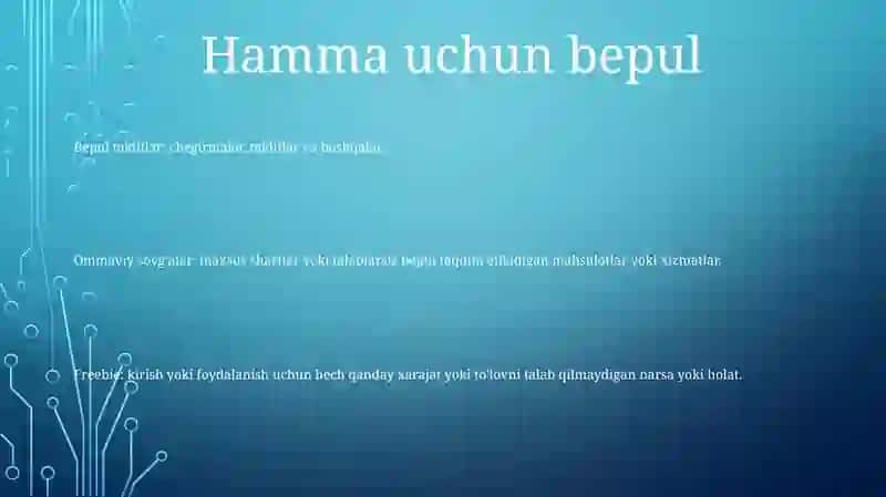 Bepul Taqdimotlar 2