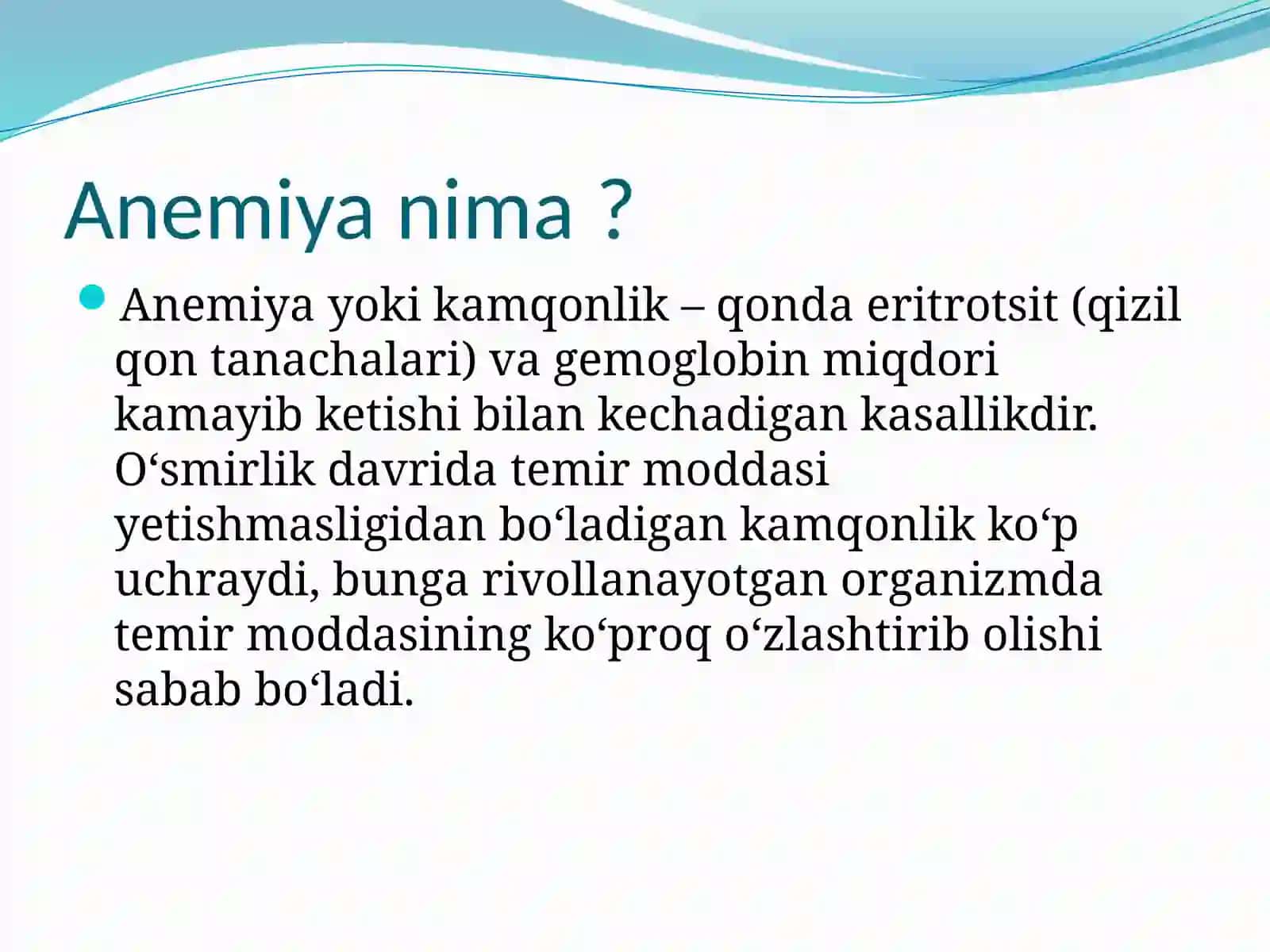 Anemiya (kamqonlik) 2