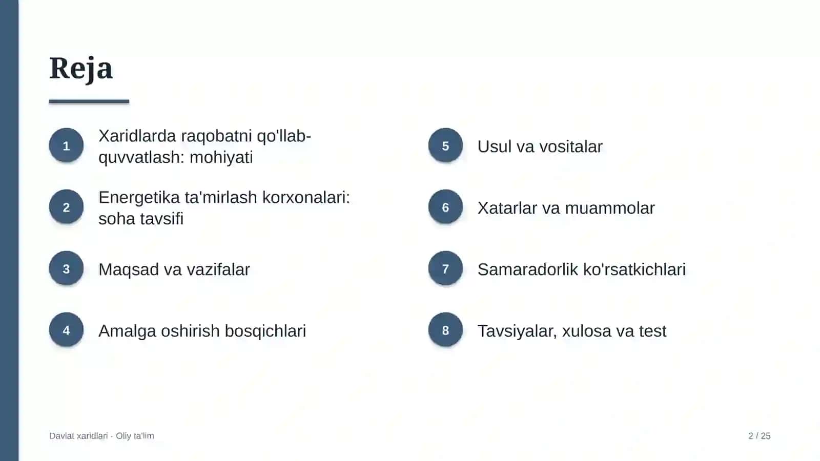 Energetika ta'mirlash korxonalarida xaridlarda raqobatni qo'llab-quvvatlash 2