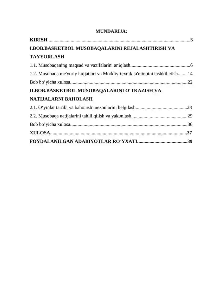Umumta’lim maktabida basketboldan musobaqalarni tashkil qilish va o’tkazish 2