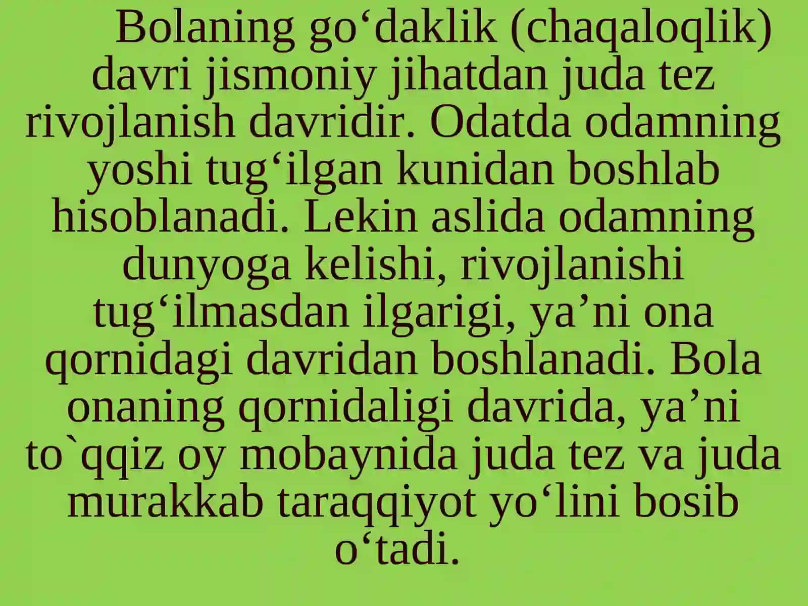 Chaqaloqlik va ilk bolalik davrining psixologik xususiyatlari 2