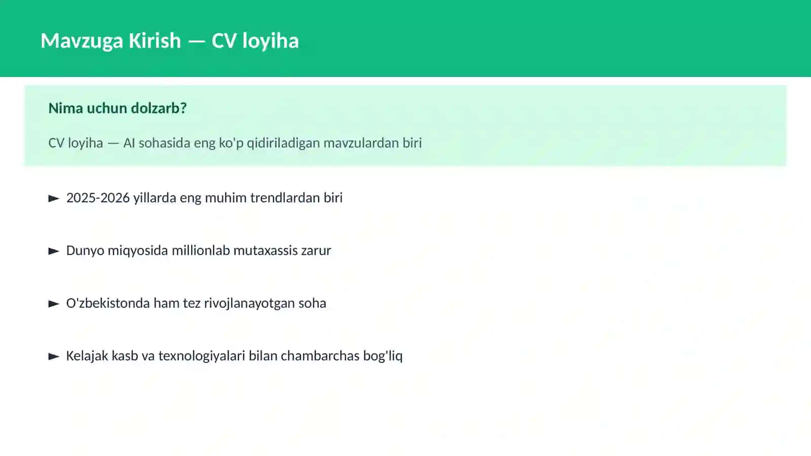 CV loyiha 2