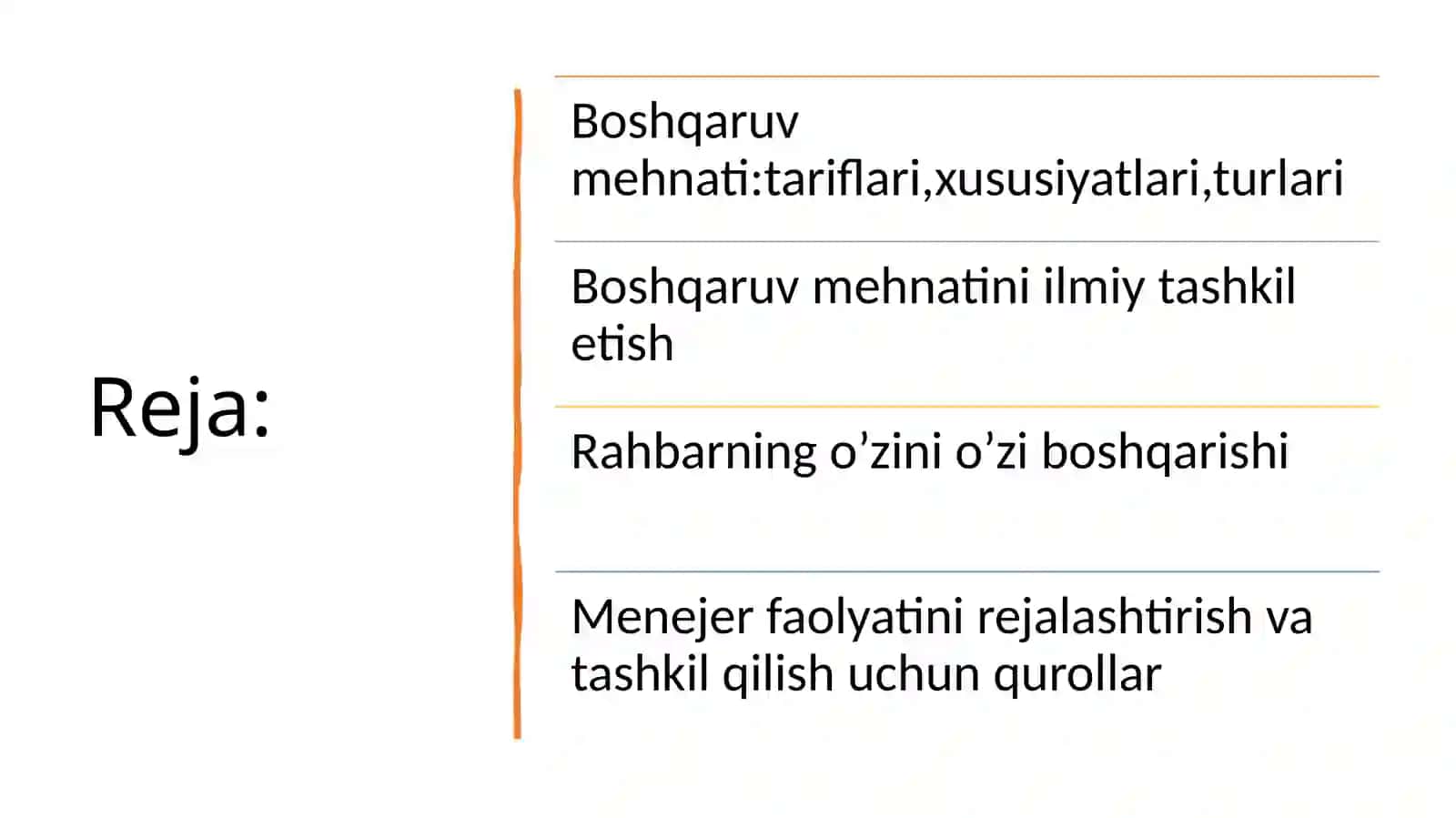 Boshqaruv mehnatini tashkil qilish 2