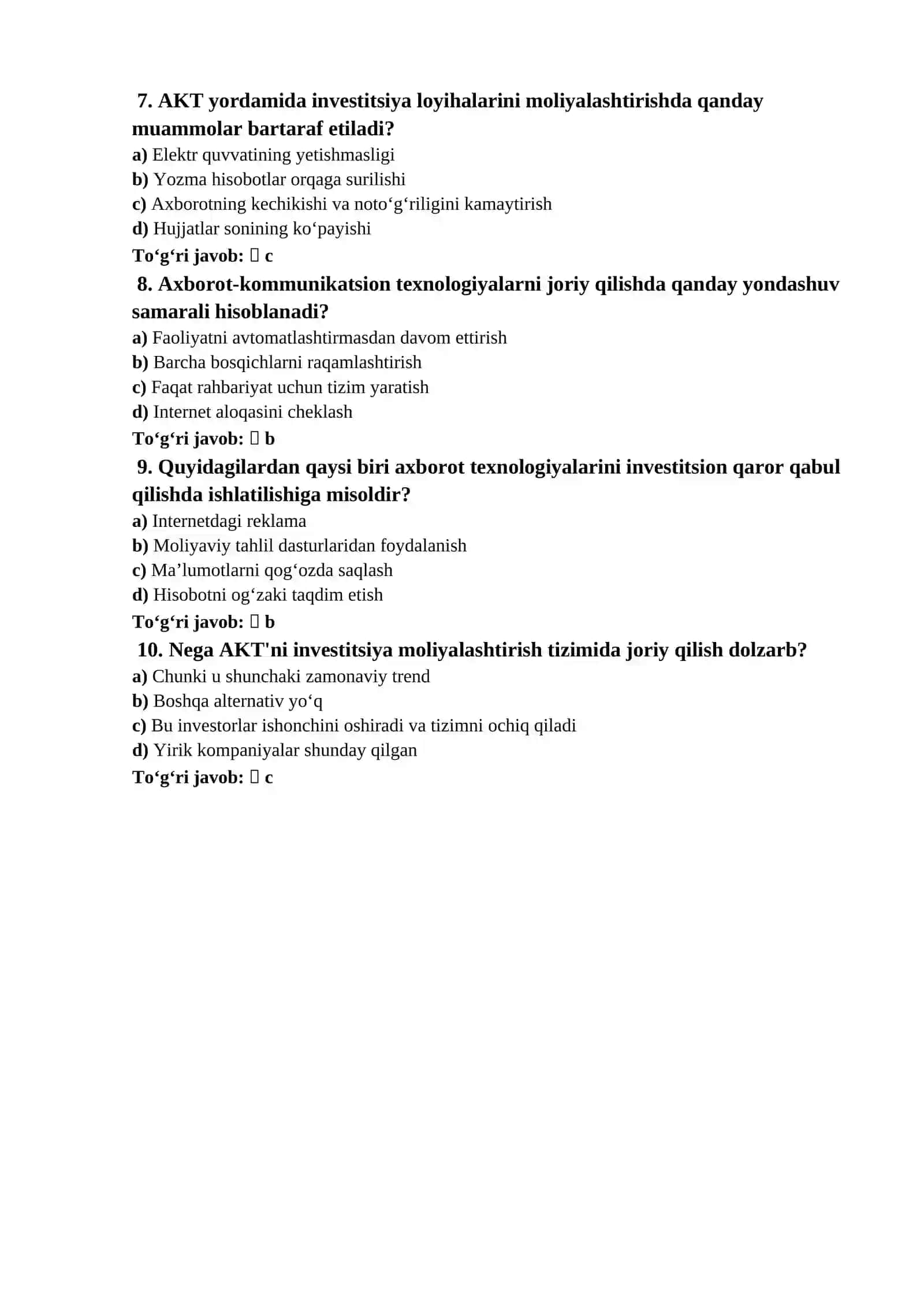 Investitsiya loyihalarini moliyalashtirish tizimida axborot-kommunikatsion texnologiyalarni qo‘llash zaruriyati 2