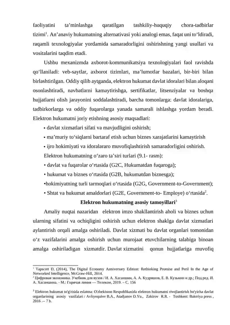 Elektron Hukumat Tizimining Ishlash Xususiyatlari 2